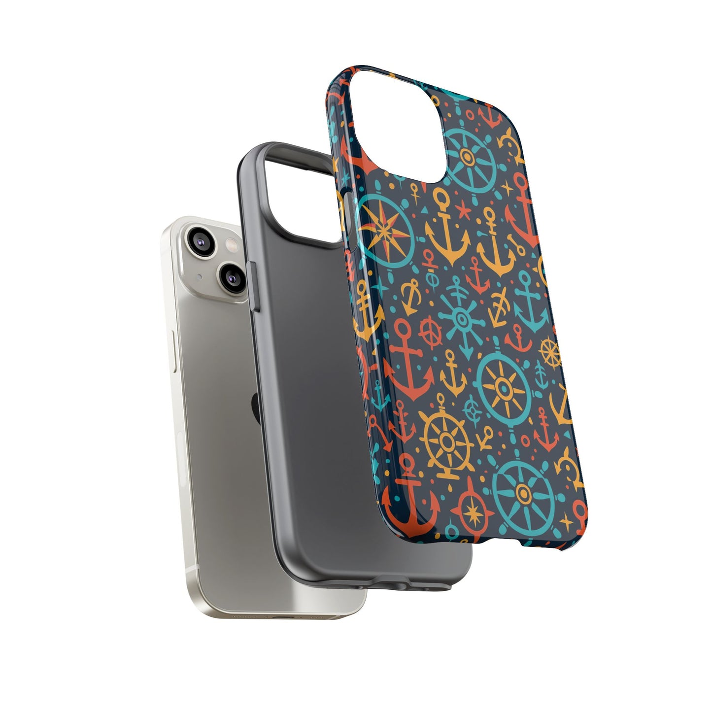 vibrant nautical pattern phone case for stylish protection – bold accessory for iphone 13, 14, 15 & 16 – all models including pro, pro max & plus