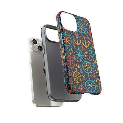 Vibrant Nautical Pattern Phone Case for Stylish Protection – Bold Accessory for iPhone 13, 14, 15 & 16 – All Models Including Pro, Pro Max & Plus