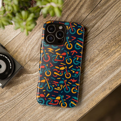 Vibrant Multicolour Motorcycle Design Protective Phone Case for Stylish Protection – Compatible with iPhone 13, 14, 15 & 16 – All Models Including Pro, Pro Max & Plus