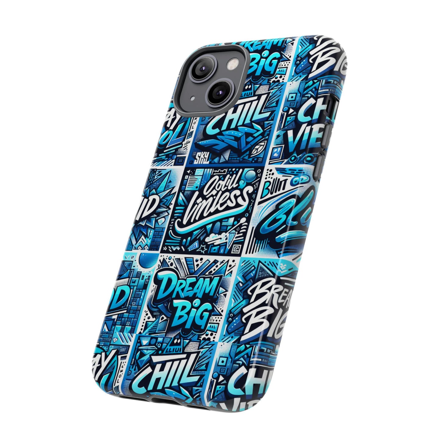 blue pattern image 27 phone case for mobile phones shockproof protective cover with 3d wrap design anime comic style for men women and teenagers