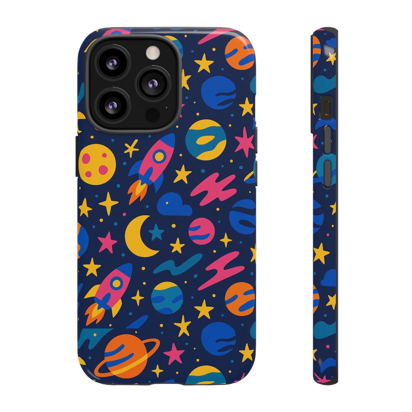 vibrant 3d space theme protective phone case for trendsetters and creatives stylish protection compatible with iphone 13, 14, 15 & 16 – all models including pro, pro max & plus