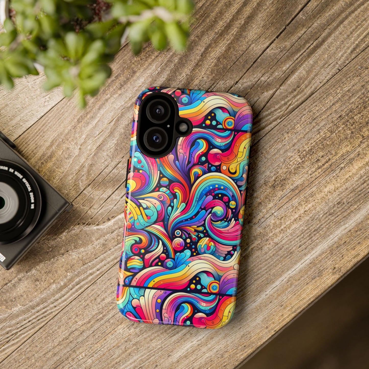 pattern image 2 vibrant 3d phone case for anime and comic fans with abstract art design compatible with iphone 13, 14, 15 & 16 – all models including pro, pro max & plus
