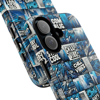 Blue Pattern Image 11 Phone Case for Men and Women Shockproof Durable TPU Cover with 3D Wrap and Vivid Anime-Inspired Retro Design