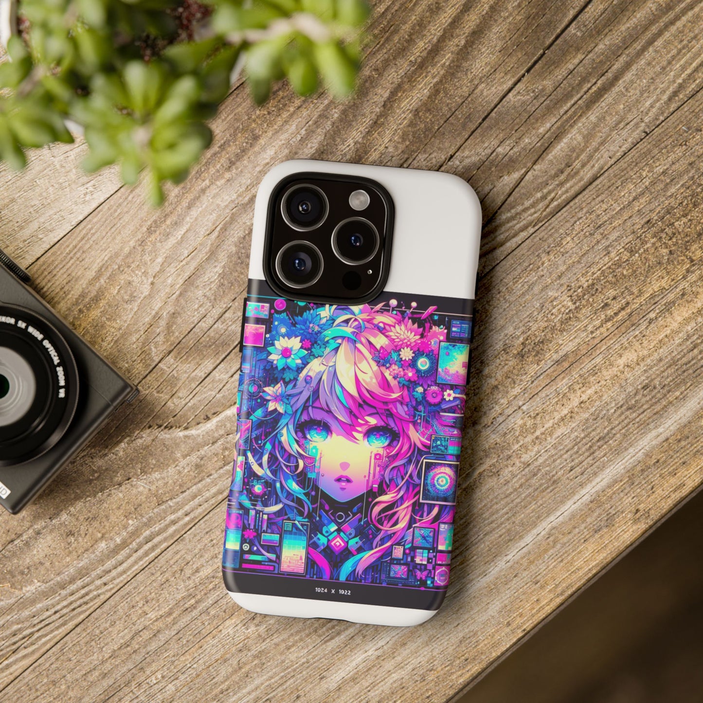 ai generated still slays protective phone case for anime lovers, vibrant 3d wrap design, durable shock absorption, uv protected, glossy or matte finish