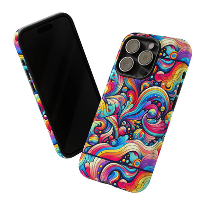 Pattern Image 2 Vibrant 3D Phone Case for Anime and Comic Fans with Abstract Art Design Compatible with iPhone 13, 14, 15 & 16 – all models including Pro, Pro Max & Plus