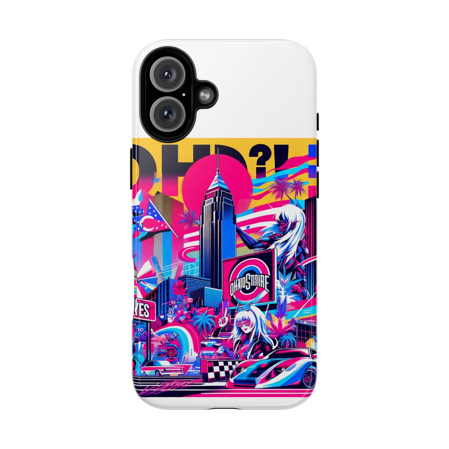 ohio more like oh-yes protective phone case for smartphones, 3d wrap design, uv protected, shock absorbing, ideal gift for anime and comic lovers