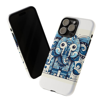 Vibrant 3D Elephant Print Protective Phone Case with Colourful Graphic Design – Stylish Accessory Compatible with iPhone 13, 14, 15 & 16 – all models including Pro, Pro Max & Plus
