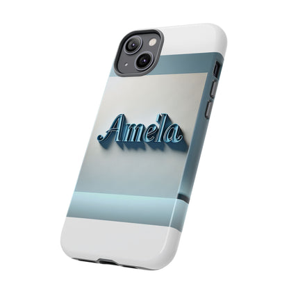 Sleek 3D Glossy Phone Case in Blue with Elegant Name Design Fashion Accessory for Personal Expression Compatible with iPhone 13, 14, 15 & 16 – all models including Pro, Pro Max & Plus