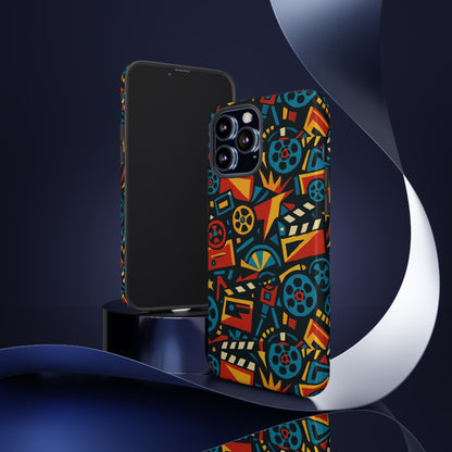 Vibrant Retro Movie-Inspired Protective Phone Case with 3D Design for Stylish Protection Compatible with iPhone 13, 14, 15 & 16 – All Models Including Pro, Pro Max & Plus
