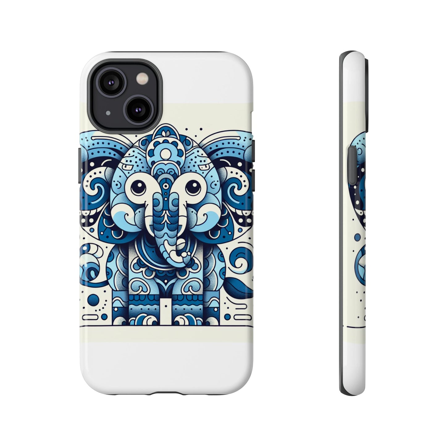 vibrant 3d elephant print protective phone case with colourful graphic design – stylish accessory compatible with iphone 13, 14, 15 & 16 – all models including pro, pro max & plus