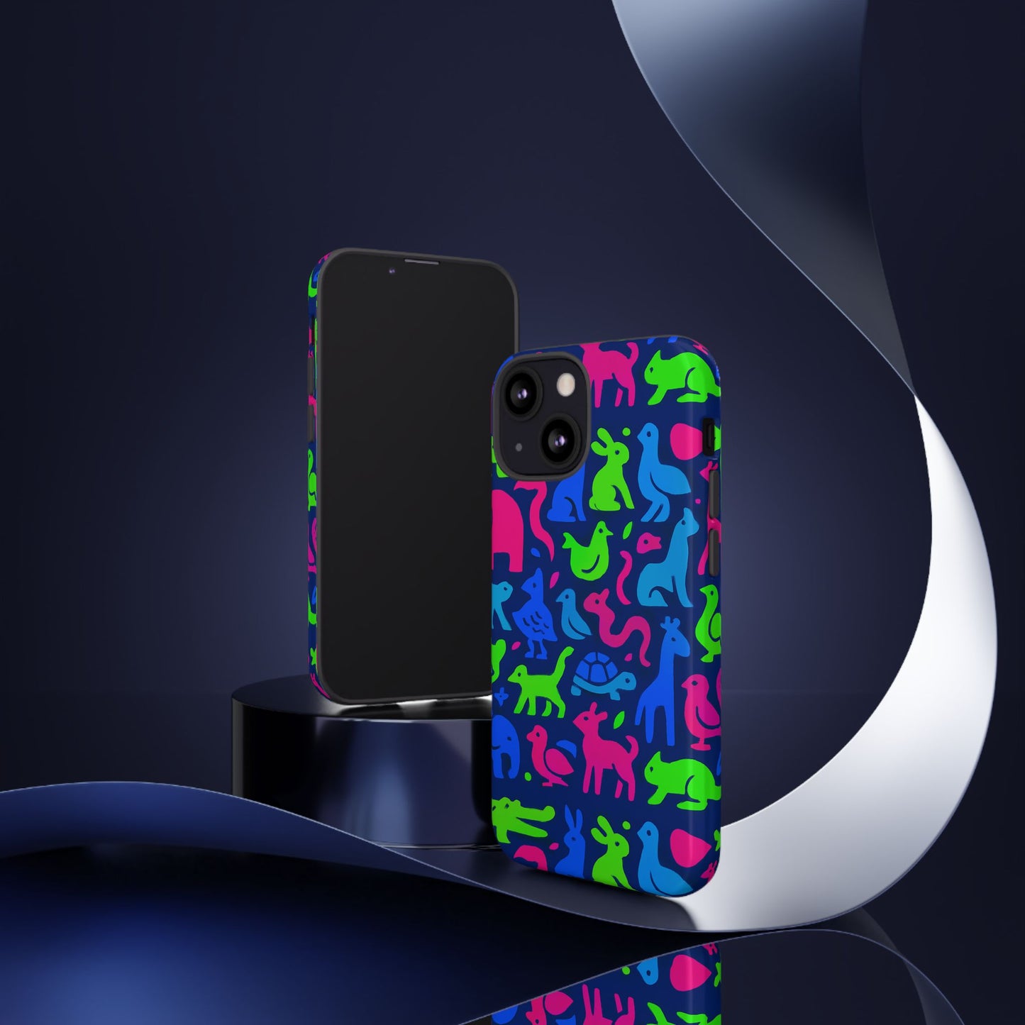 vibrant animal print phone case with 3d design for stylish protection compatible with iphone 13, 14, 15 & 16 – all models including pro, pro max & plus