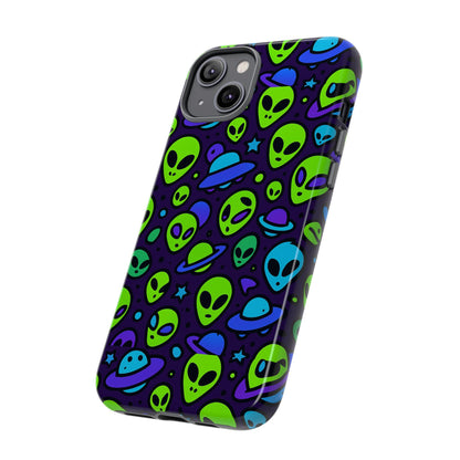 Vibrant Alien 3D Wrap Protective Phone Case in Multicolour Design for Fun Smartphone Accessories Compatible with iPhone 13, 14, 15 & 16 – all models including Pro, Pro Max & Plus