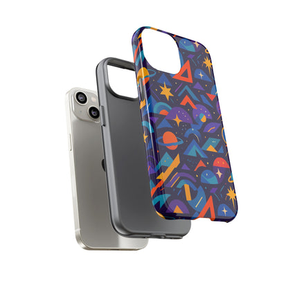 Vibrant Geometric 3D Wrap Protective Phone Case for Unique Accessories Lovers Compatible with iPhone 13, 14, 15 & 16 – all models including Pro, Pro Max & Plus