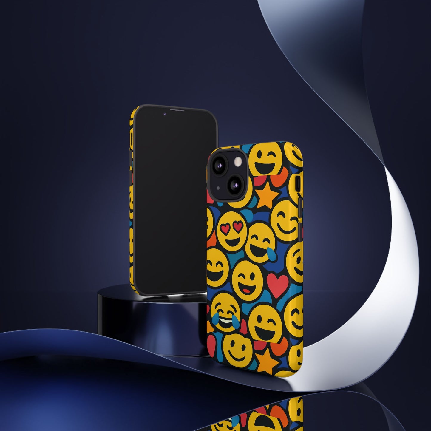multicolour emoji protective phone case with 3d wrap design fun accessory for unisex compatible with iphone 13, 14, 15 & 16 – all models including pro, pro max & plus