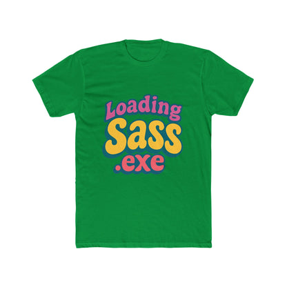 Loading Sass .Exe Meme Multicolor 1 Unisex T-Shirt – Funny Graphic Tee for All Genders, Trendy Viral Print, Comfortable Cotton Casual Wear