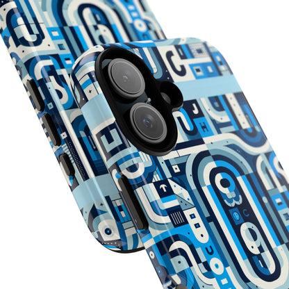 Blue Alphabet U Letter Phone Case with 3D Wrap UV Protected Shock Absorption for Kids and Teenagers