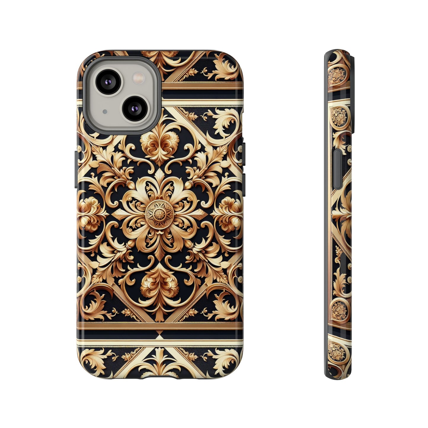 pattern image 5 vibrant anime comic style shockproof phone case with ornate baroque design compatible with iphone 13, 14, 15 & 16 – all models including pro, pro max & plus