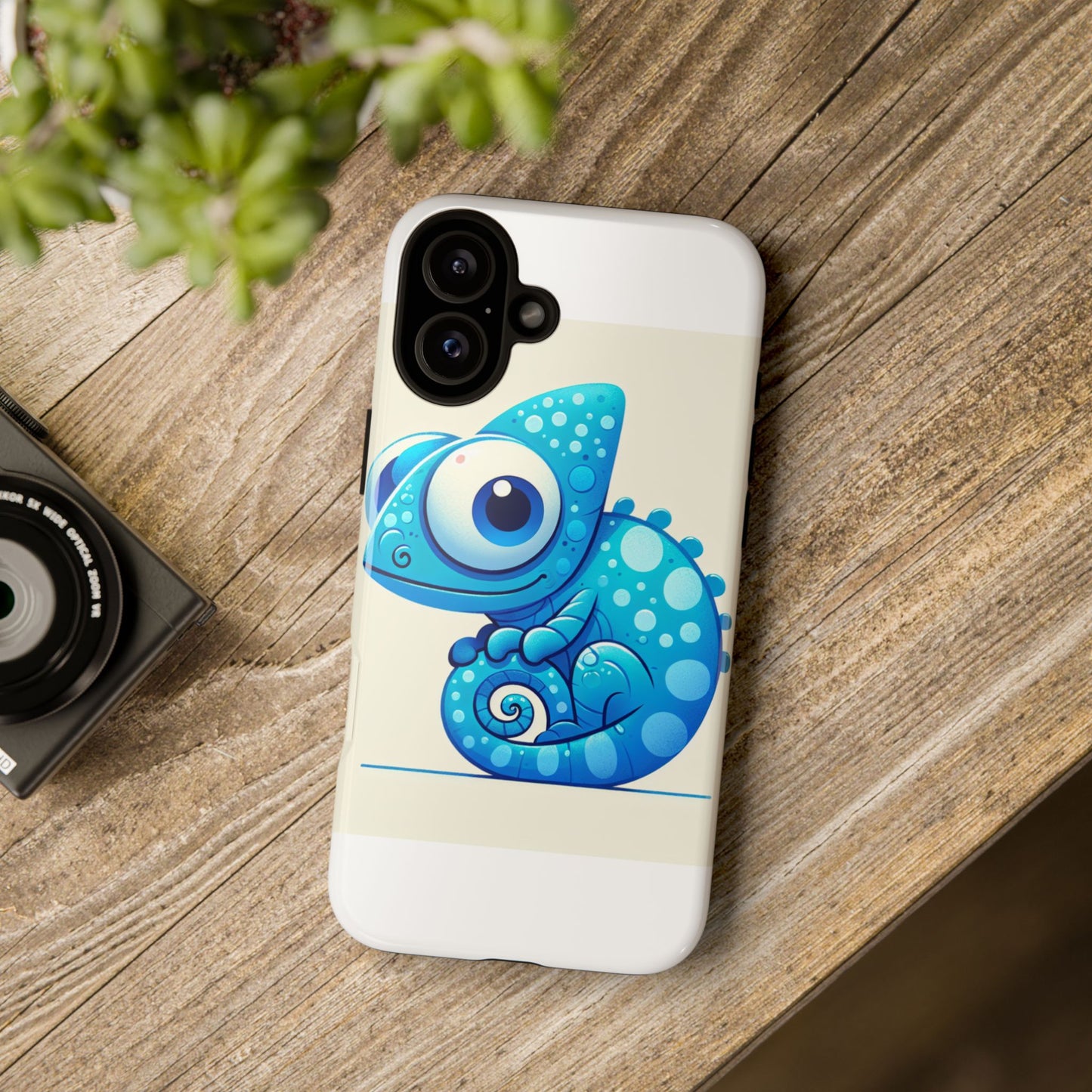 vibrant 3d cartoon chameleon phone case for adults and teens stylish protection compatible with iphone 13, 14, 15 & 16 – all models including pro, pro max & plus