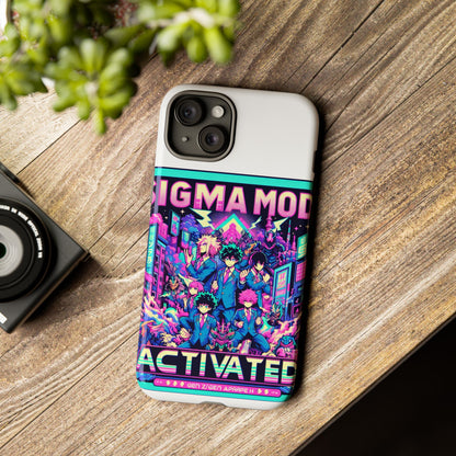 Vibrant Sigma Mode Activated Protective Phone Case for Anime Lovers, 3D Wrap Design, Durable TPU Silicone, UV Protected, Stylish Drop Protection, Gift for Friends