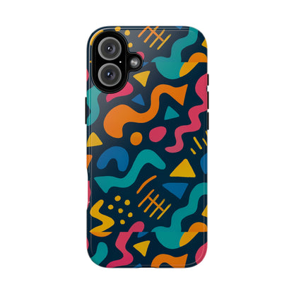 Vibrant Abstract Protective Phone Case with Bold 3D Design for Unique Expression and Stylish Protection Compatible with iPhone 13, 14, 15 & 16 – all models including Pro, Pro Max & Plus
