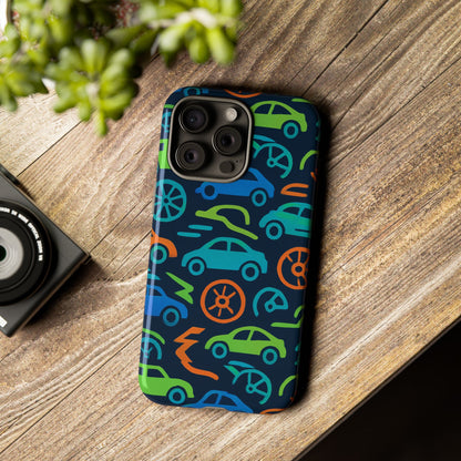 Vibrant 3D Car Design Protective Phone Case for Kids and Teens - Playful Multicolour Style - Stylish Protection for Everyday Use - Compatible with iPhone 13, 14, 15 & 16 – all models including Pro, Pro Max & Plus