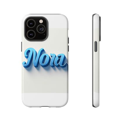 Vibrant 3D Text Phone Case in Blue with Retro Design – Stylish Protection for Smartphones, Compatible with iPhone 13, 14, 15 & 16 – All Models Including Pro, Pro Max & Plus