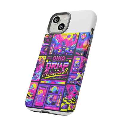Ohio Drip Activated Protective Phone Case with 3D Wrap Design, UV Protection, Durable TPU Silicone Liner, Ideal Gift for Tech Enthusiasts and Anime Lovers