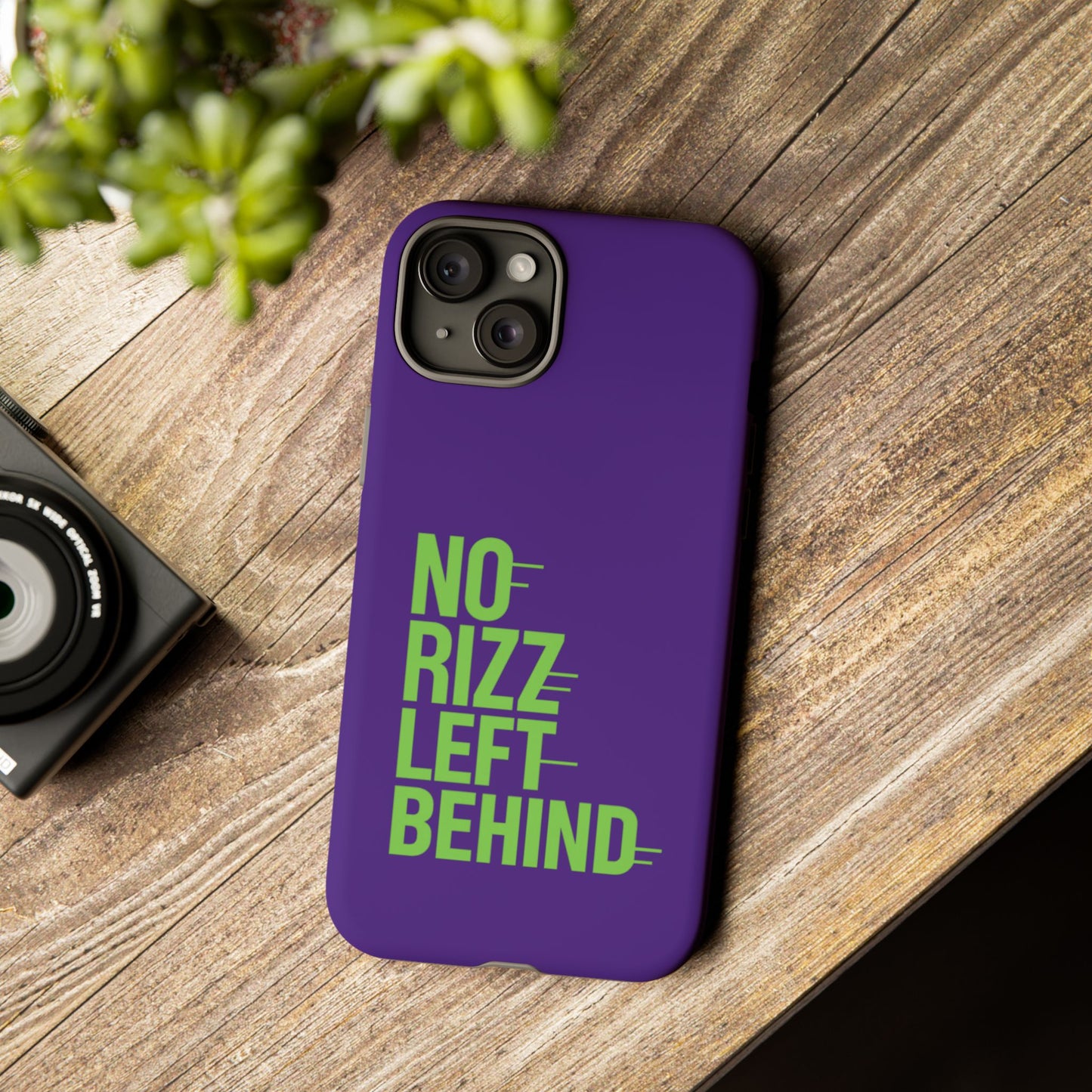 tough phone case - no rizz left behind - durable, stylish protection for active lifestyles - impact-resistant, dual layer, shock-absorbing tpu - perfect gift for tech lovers