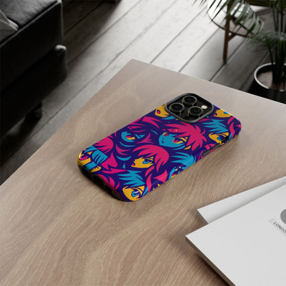 Vibrant 3D Anime Phone Case with Retro Design for Stylish Protection – Unique Accessory for Self-Expression Compatible with iPhone 13, 14, 15 & 16 – all models including Pro, Pro Max & Plus