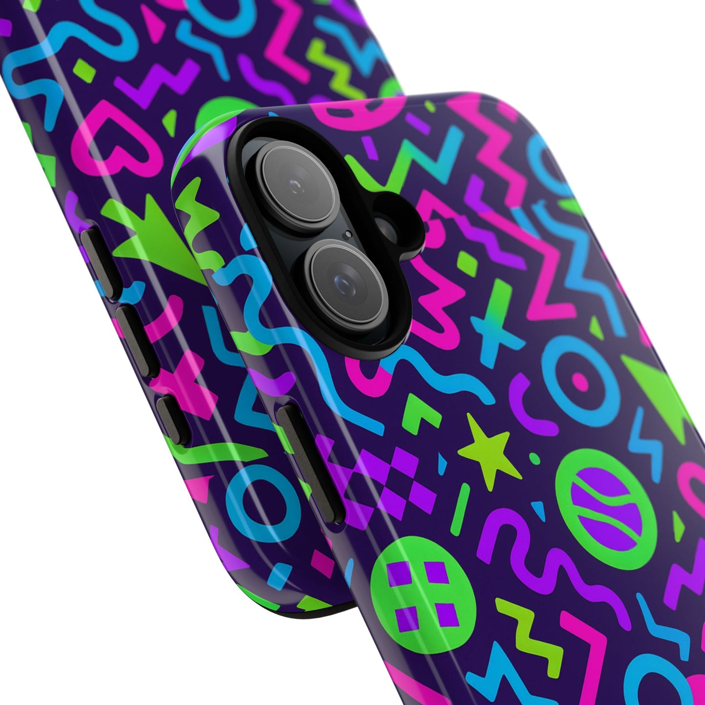 vibrant y2k abstract protective phone case with 3d wrap design for bold aesthetic compatible with iphone 13, 14, 15 & 16 – all models including pro, pro max & plus