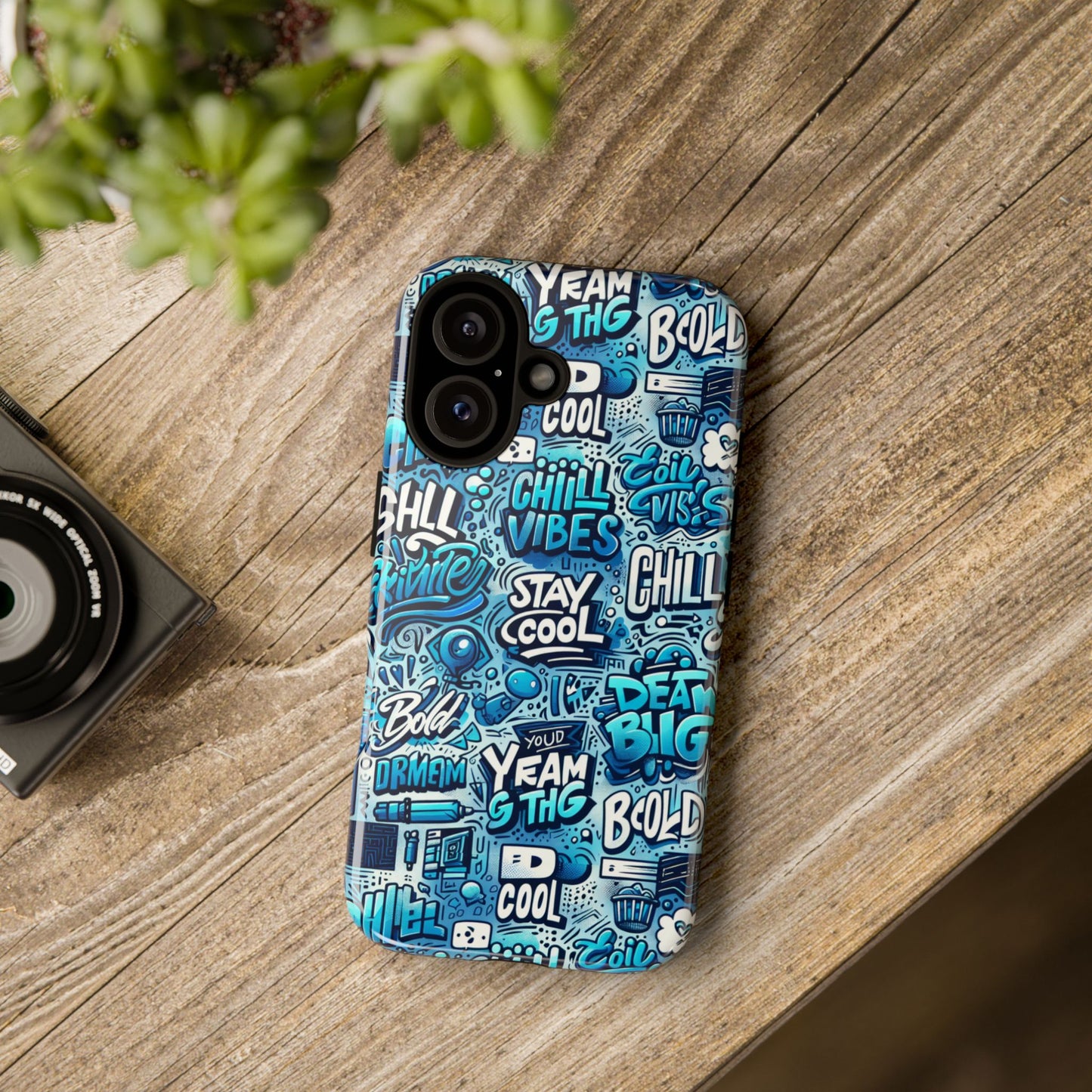 vibrant 3d wrap protective phone case with playful blue design for stylish protection compatible with iphone 13, 14, 15 & 16 – all models including pro, pro max & plus