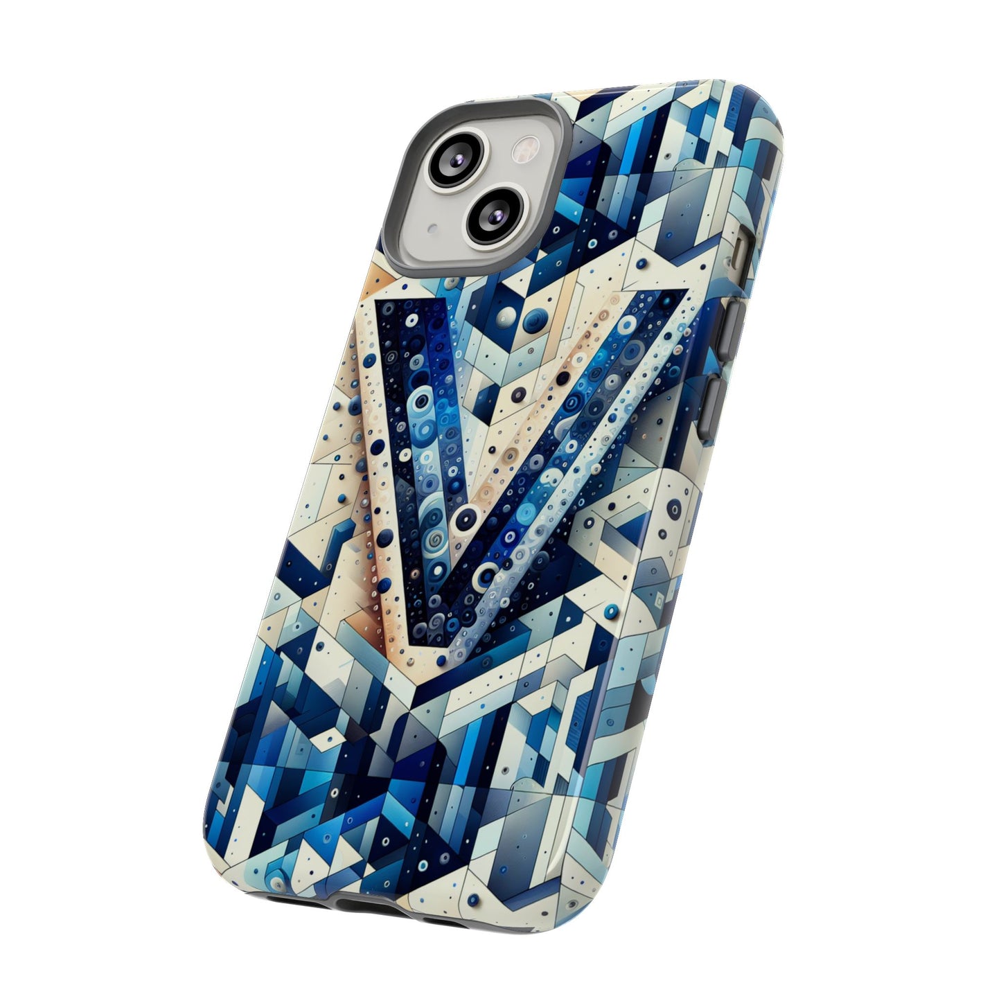 blue alphabet v phone case for samsung and iphone shockproof protective cover with 3d wrap design and uv resistance