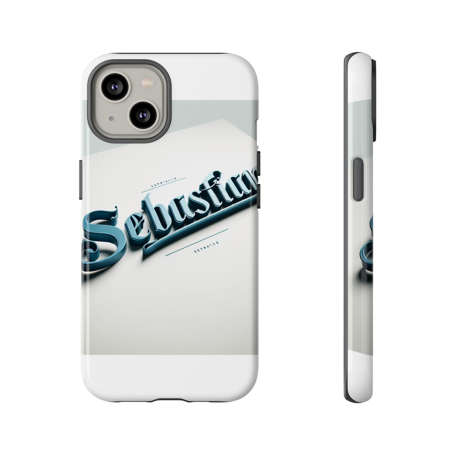 vibrant 3d wrap protective phone case in retro blue typography stylish accessory for self-expression compatible with iphone 13, 14, 15 & 16 – all models including pro, pro max & plus