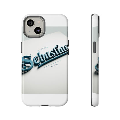Vibrant 3D Wrap Protective Phone Case in Retro Blue Typography Stylish Accessory for Self-Expression Compatible with iPhone 13, 14, 15 & 16 – all models including Pro, Pro Max & Plus