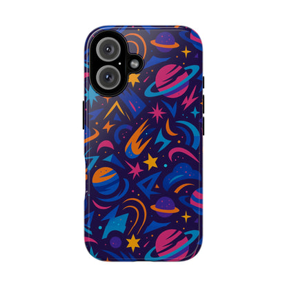 Multicolour 3D Wrap Protective Phone Case with Space Theme for Men and Women – Stylish Protection Accessory Compatible with iPhone 13, 14, 15 & 16 – All Models Including Pro, Pro Max & Plus