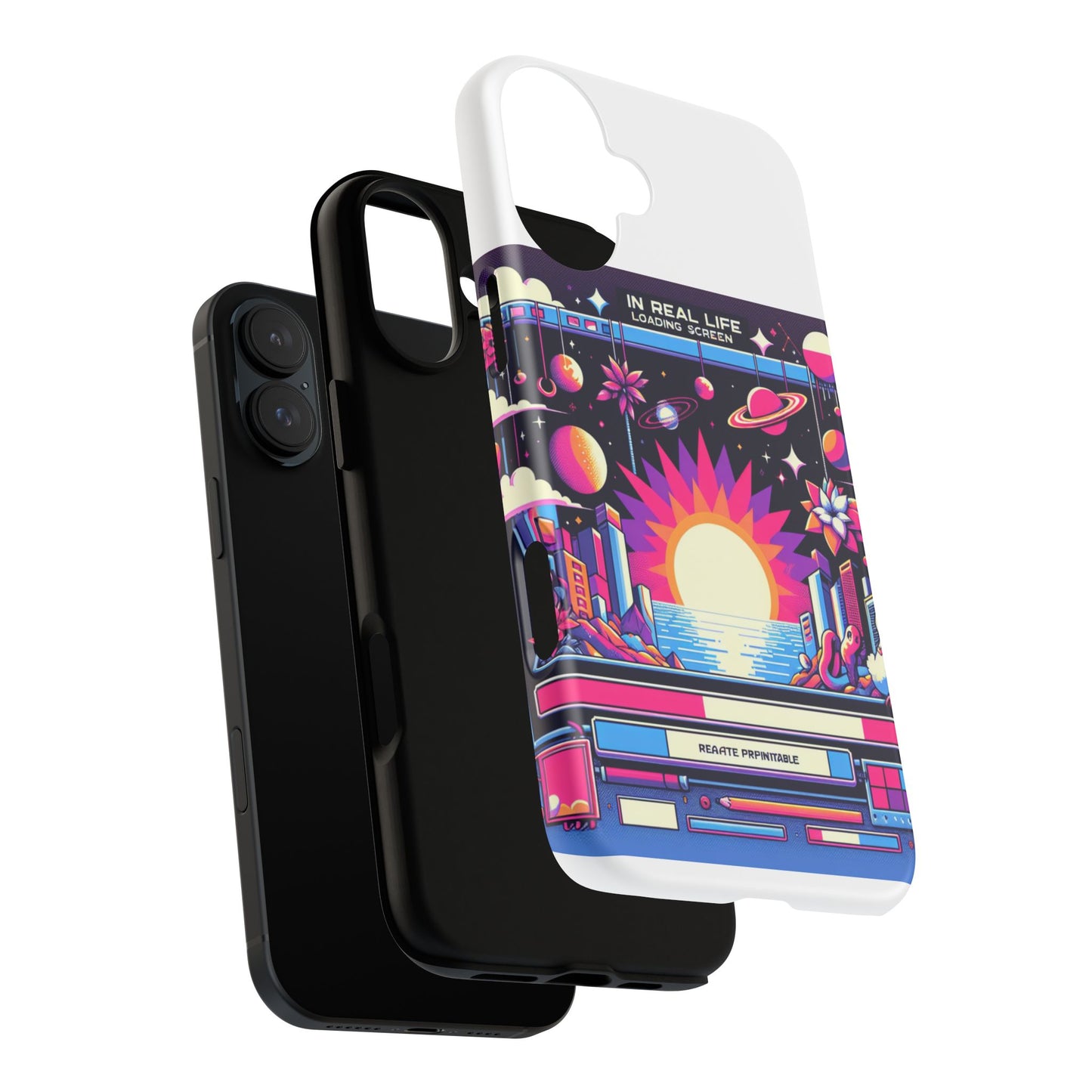 irl loading screen 3d wrap protective phone case for anime fans