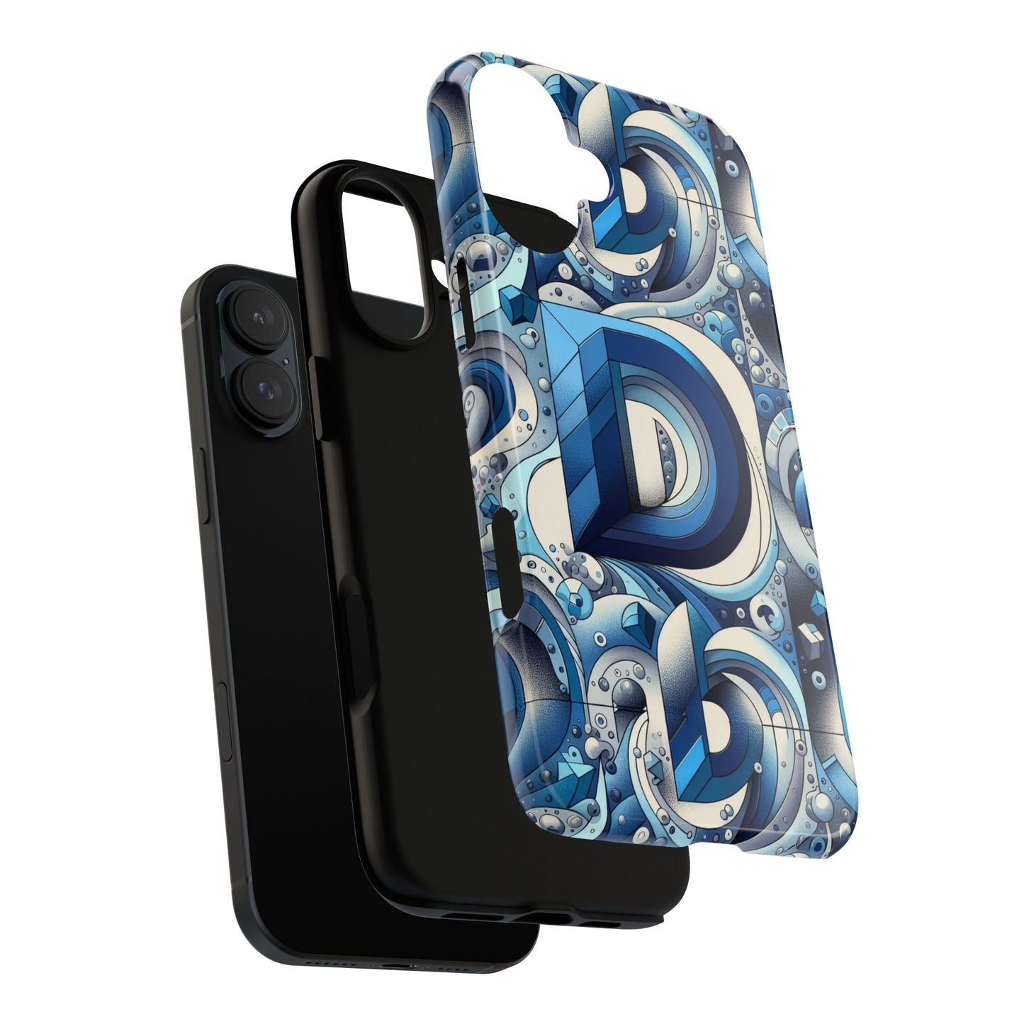 blue alphabet d phone case with 3d wrap and shock absorption for kids and teens durable tpu cover with vivid print and uv protection