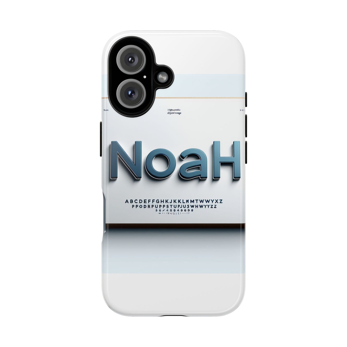 stylish 3d text phone case with modern design in blue – trendy protection for individuals – compatible with iphone 13, 14, 15 & 16 – all models including pro, pro max & plus