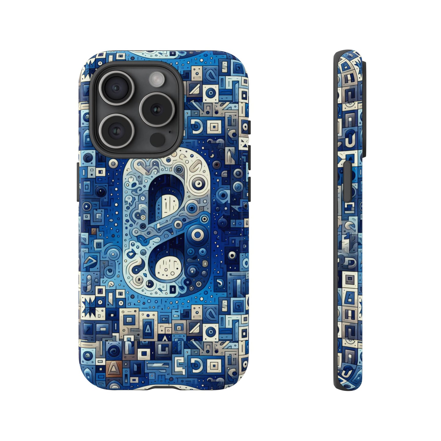 blue alphabet a phone case for mobile phones durable shockproof tpu cover with 3d wrap design for kids and teens