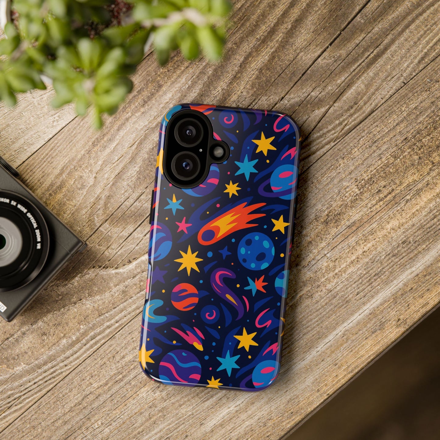 vibrant 3d space design protective phone case for stylish protection and self-expression compatible with iphone 13, 14, 15 & 16 – all models including pro, pro max & plus