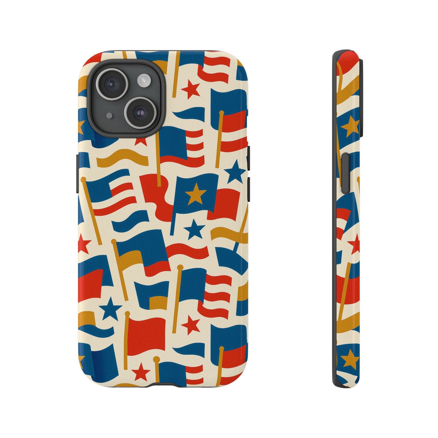 multicolour flag print protective phone case – stylish durable design for unique self-expression compatible with iphone 13, 14, 15 & 16 – all models including pro, pro max & plus