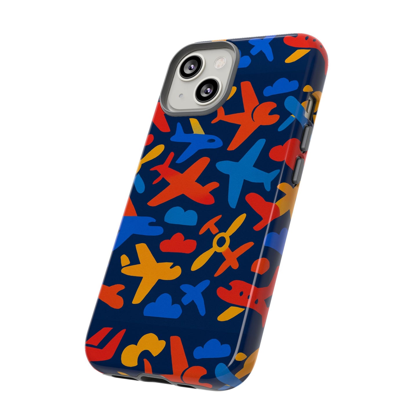 vibrant 3d wrap protective phone case with colourful aviation design for stylish protection compatible with iphone 13, 14, 15 & 16 – all models including pro, pro max & plus