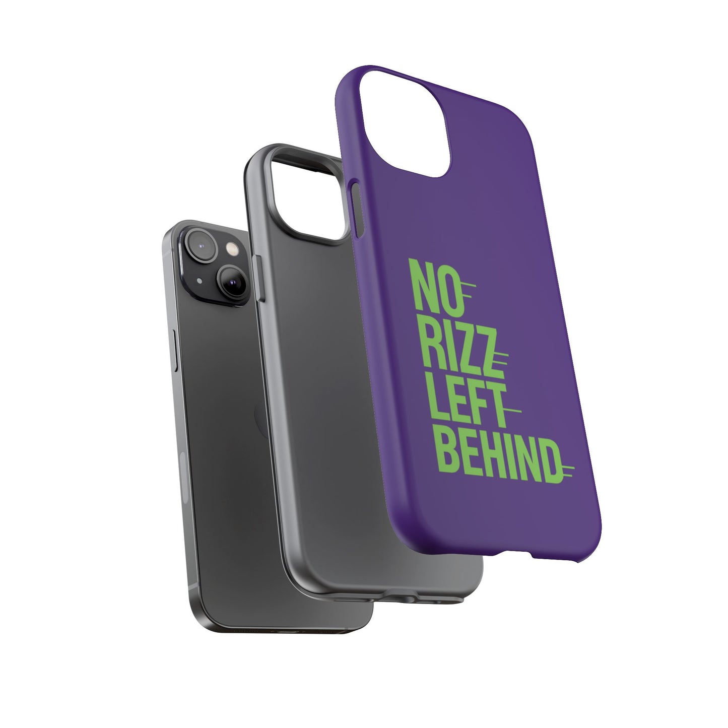 tough phone case - no rizz left behind - durable, stylish protection for active lifestyles - impact-resistant, dual layer, shock-absorbing tpu - perfect gift for tech lovers