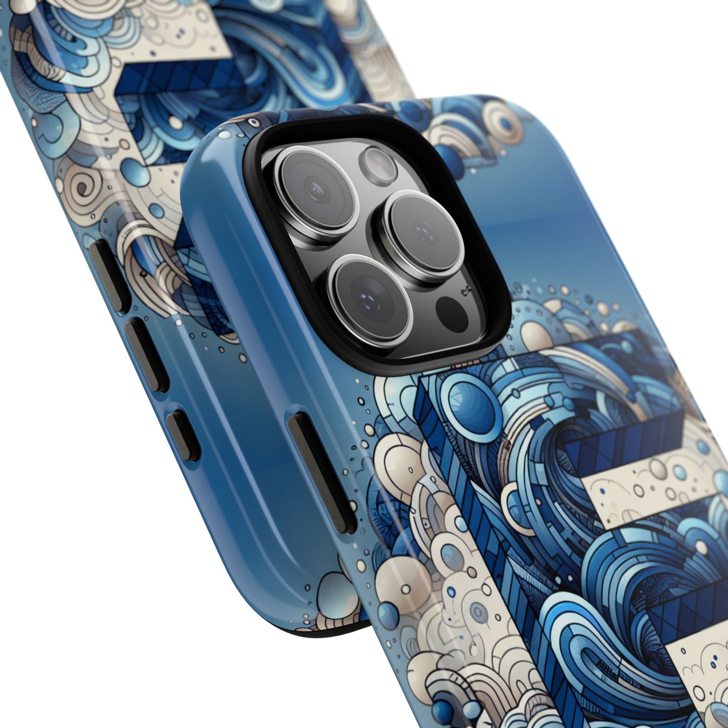 blue alphabet f phone case for iphone and android durable shockproof cover with 3d wrap design and uv protection