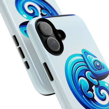 Cool Blue Animal Create 6 Phone Case with 3D Wrap Shockproof TPU Cover for Kids and Teenagers, Anime and Comic Inspired Design