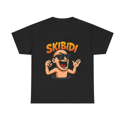 SKIBIDI Unisex Heavy Cotton Tee – Fun Graphic T-Shirt for Casual Wear, Stylish and Comfortable Tee for Everyday Outfits, Perfect Gift for Friends and Family.