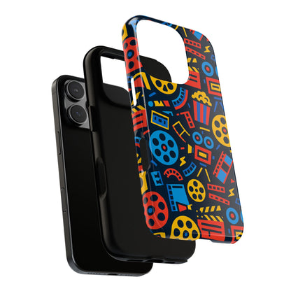 Vibrant 3D Film Reel Protective Phone Case for Unique Style and Robust Protection Compatible with iPhone 13, 14, 15 & 16 – all models including Pro, Pro Max & Plus