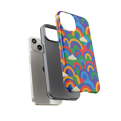 Multicolour 3D Rainbow Phone Case for Trendy Men and Women Unique Playful Design Stylish Protection Compatible with iPhone 13, 14, 15 & 16 – all models including Pro, Pro Max & Plus