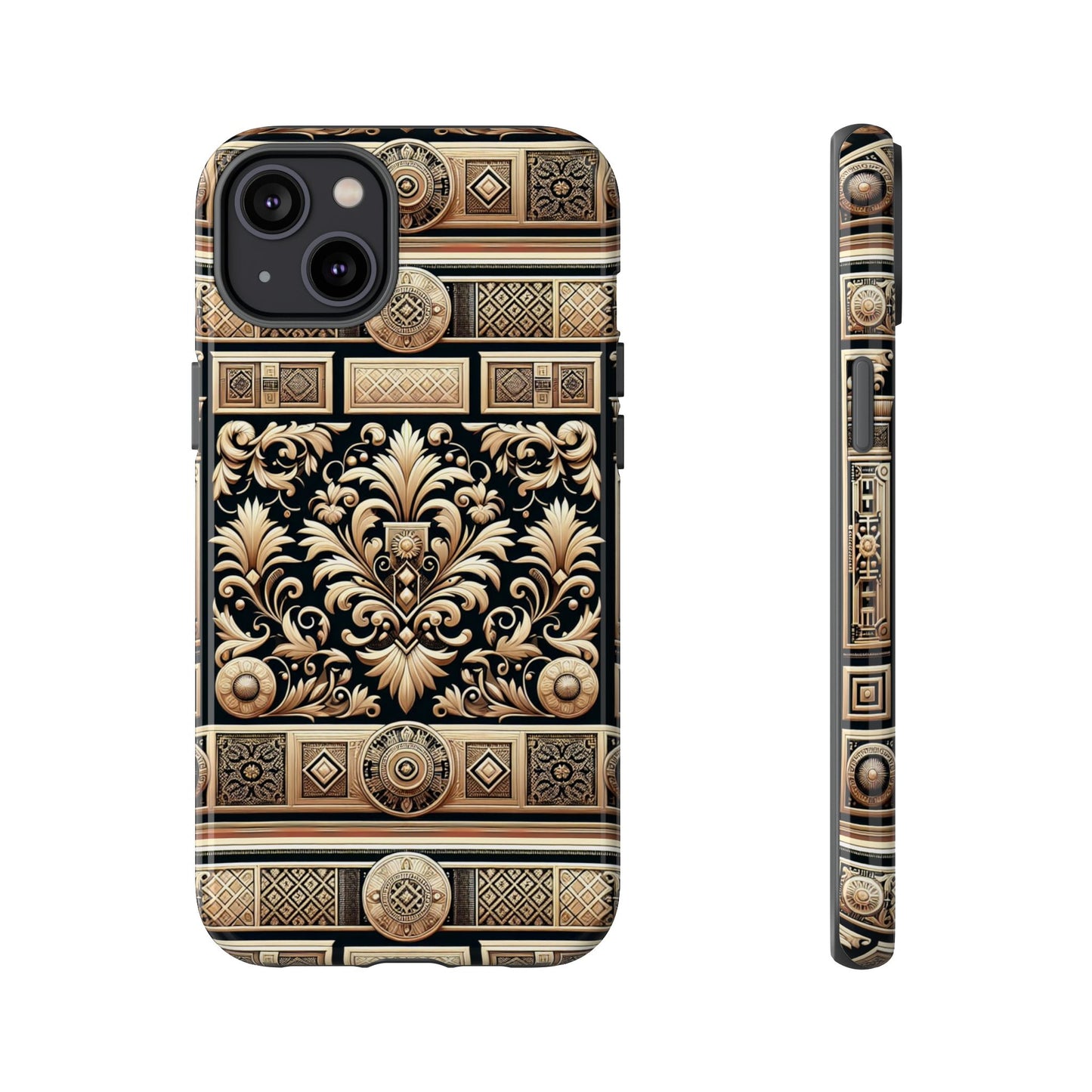 pattern image 9 vibrant 3d phone case for anime and comic fans with ornate baroque design for stylish protection compatible with iphone 13, 14, 15 & 16 – all models including pro, pro max & plus