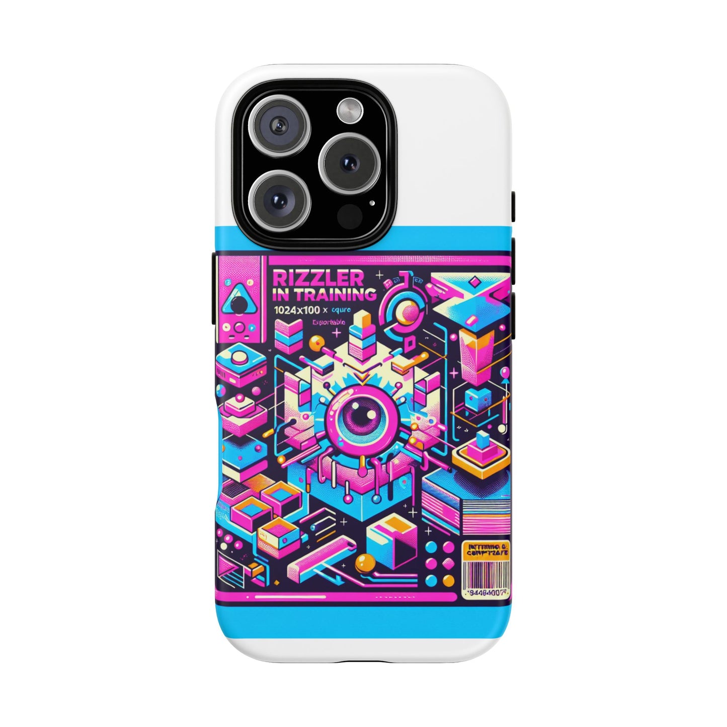 rizzler in training 3d wrap protective phone case for anime lovers